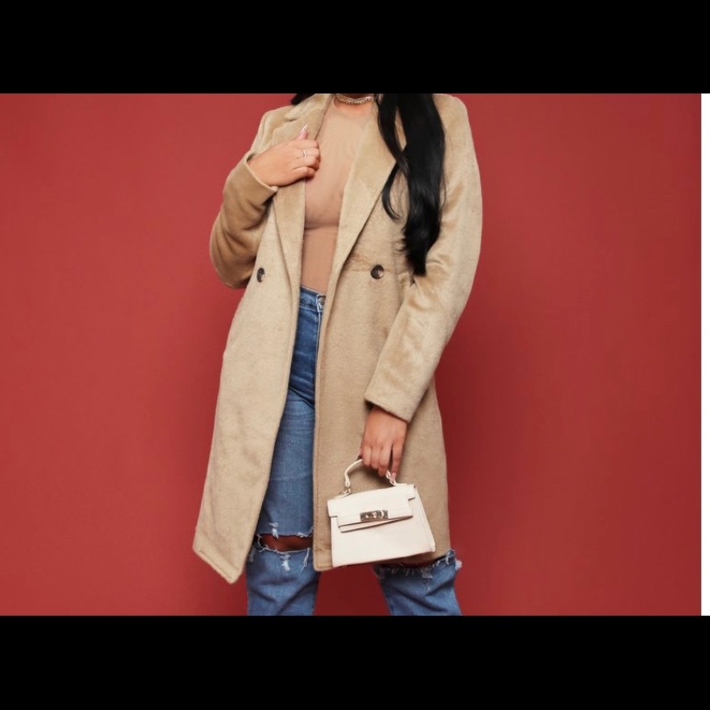 Mid length trench coat